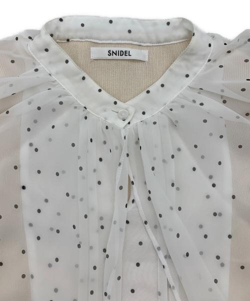 Snidel（スナイデル）Snidel (スナイデル) スクエアカラーニットワンピース ベージュ サイズ:Fの古着・服飾アイテム