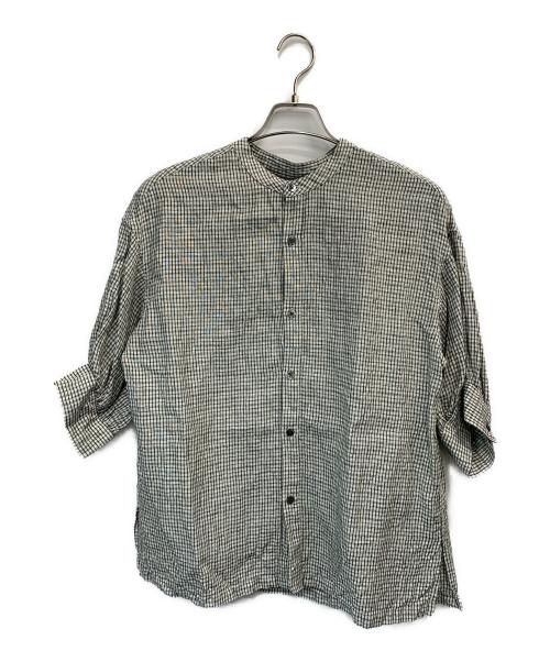 FORK&SPOON（フォーク＆スプーン）FORK&SPOON (フォーク＆スプーン) フレンチリネンギャザースリーブシャツ グレー サイズ:1の古着・服飾アイテム