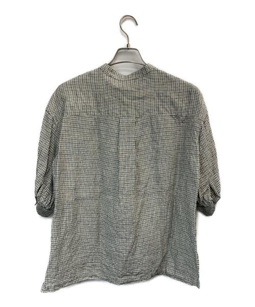 FORK&SPOON（フォーク＆スプーン）FORK&SPOON (フォーク＆スプーン) フレンチリネンギャザースリーブシャツ グレー サイズ:1の古着・服飾アイテム