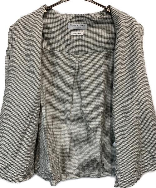 FORK&SPOON（フォーク＆スプーン）FORK&SPOON (フォーク＆スプーン) フレンチリネンギャザースリーブシャツ グレー サイズ:1の古着・服飾アイテム