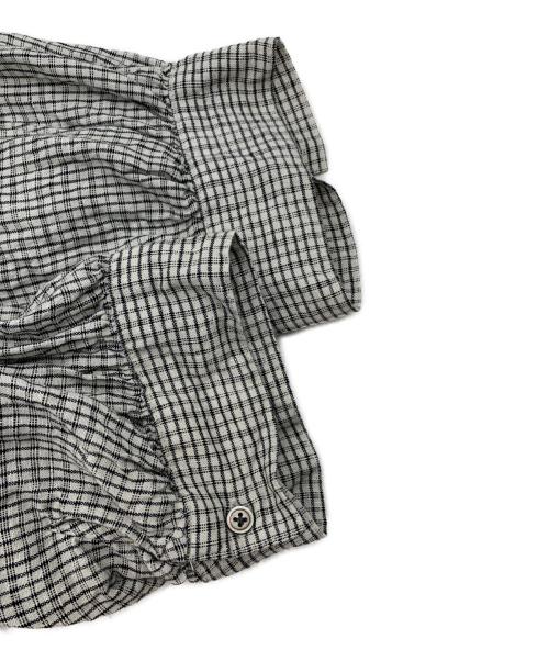 FORK&SPOON（フォーク＆スプーン）FORK&SPOON (フォーク＆スプーン) フレンチリネンギャザースリーブシャツ グレー サイズ:1の古着・服飾アイテム