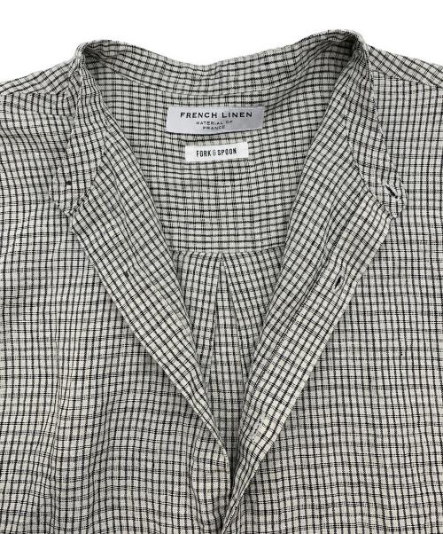 FORK&SPOON（フォーク＆スプーン）FORK&SPOON (フォーク＆スプーン) フレンチリネンギャザースリーブシャツ グレー サイズ:1の古着・服飾アイテム