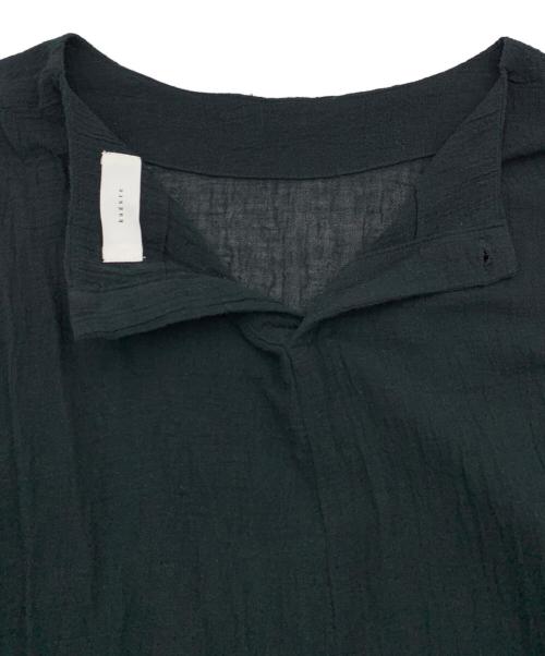 KAGURE（カグレ）KAGURE (カグレ) ガーゼロングチュニック ブラック サイズ:FREEの古着・服飾アイテム
