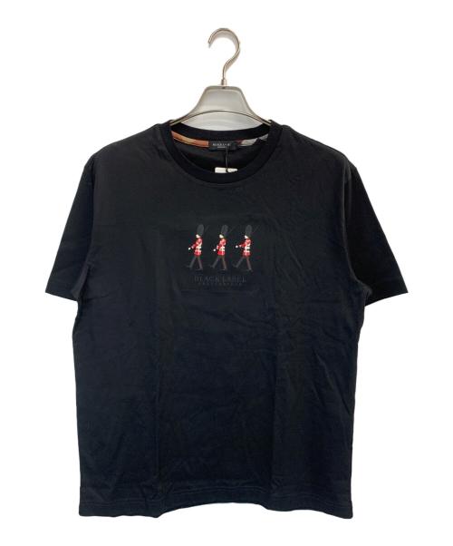 BLACK LABEL CRESTBRIDGE（ブラックレーベル クレストブリッジ）BLACK LABEL CRESTBRIDGE (ブラックレーベル クレストブリッジ) 半袖カットソー ブラック サイズ:Lの古着・服飾アイテム