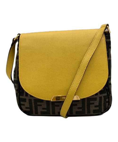 FENDI（フェンディ）FENDI (フェンディ) フラップショルダーバッグ イエローの古着・服飾アイテム