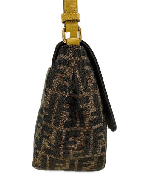 FENDI（フェンディ）FENDI (フェンディ) フラップショルダーバッグ イエローの古着・服飾アイテム