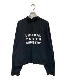 Liberal youth ministry（リベラルユースミニストリー）の古着「ロゴプリントタートルネックTシャツ」｜ブラック