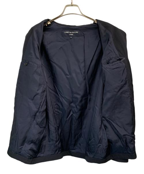 COMME des GARCONS HOMME（コムデギャルソン オム）COMME des GARCONS HOMME (コムデギャルソン オム) ウールギャバ 3Bジャケット ネイビー サイズ:Lの古着・服飾アイテム