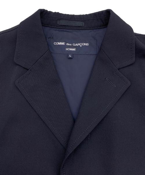 COMME des GARCONS HOMME（コムデギャルソン オム）COMME des GARCONS HOMME (コムデギャルソン オム) ウールギャバ 3Bジャケット ネイビー サイズ:Lの古着・服飾アイテム