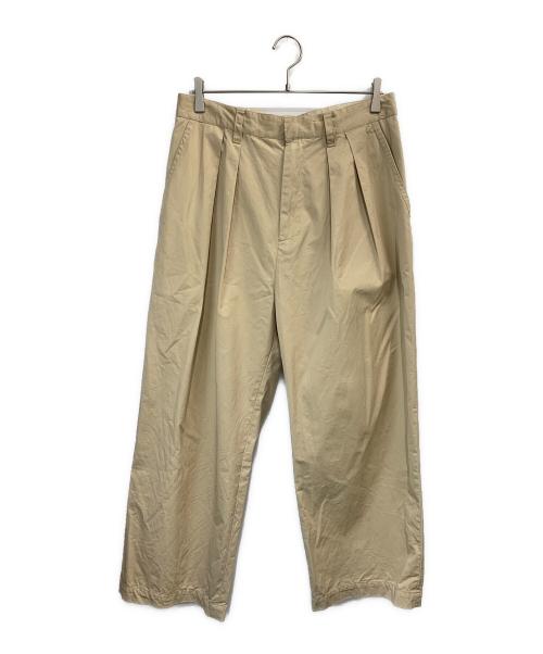 JOURNAL STANDARD relume（ジャーナルスタンダード レリューム）JOURNAL STANDARD relume (ジャーナルスタンダード レリューム) タックパンツ ベージュ サイズ:Lの古着・服飾アイテム