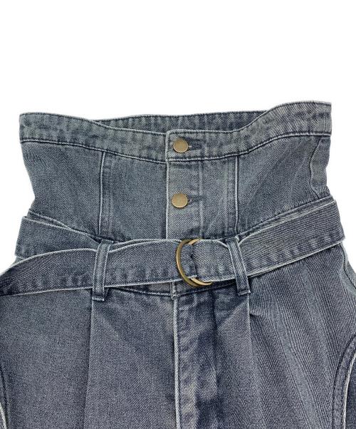 mideal（マイディール）mideal (マイディール) カットアウトワイドデニムパンツ インディゴ サイズ:Sの古着・服飾アイテム
