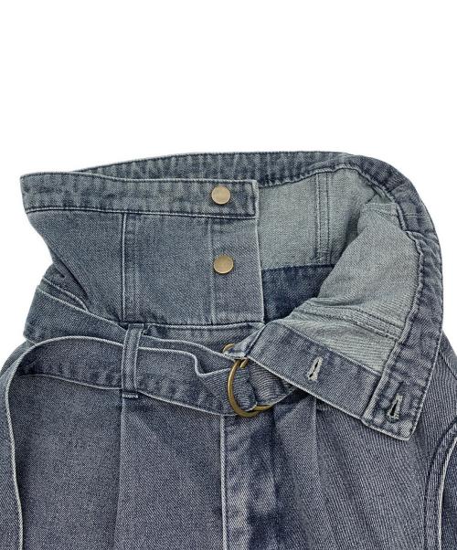 mideal（マイディール）mideal (マイディール) カットアウトワイドデニムパンツ インディゴ サイズ:Sの古着・服飾アイテム
