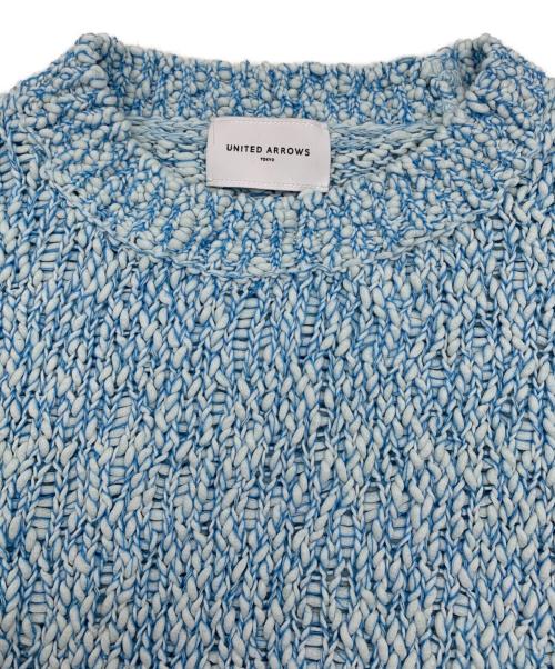UNITED ARROWS TOKYO（ユナイテッドアローズトウキョウ）UNITED ARROWS TOKYO (ユナイテッドアローズトウキョウ) カラーミックス クルーネックニット ブルー サイズ:記載なしの古着・服飾アイテム