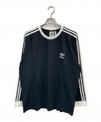 adidasアディダス）の古着「ロングスリーブカットソー」｜ブラック