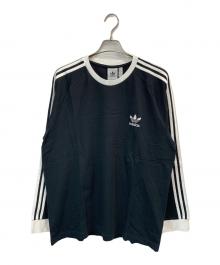 adidas（アディダス）の古着「ロングスリーブカットソー」｜ブラック