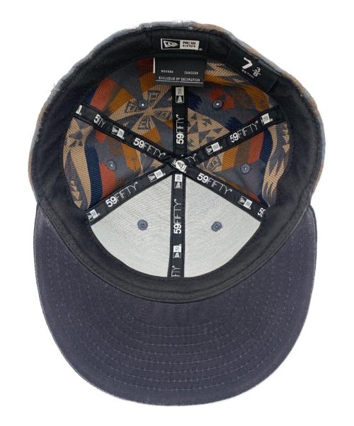 New Era（ニューエラ）New Era (ニューエラ) PENDLETON (ペンドルトン) キャップ ベージュ×ネイビー サイズ:7 3/8（58.7㎝）の古着・服飾アイテム