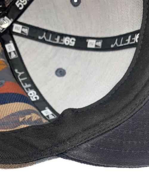 New Era（ニューエラ）New Era (ニューエラ) PENDLETON (ペンドルトン) キャップ ベージュ×ネイビー サイズ:7 3/8（58.7㎝）の古着・服飾アイテム