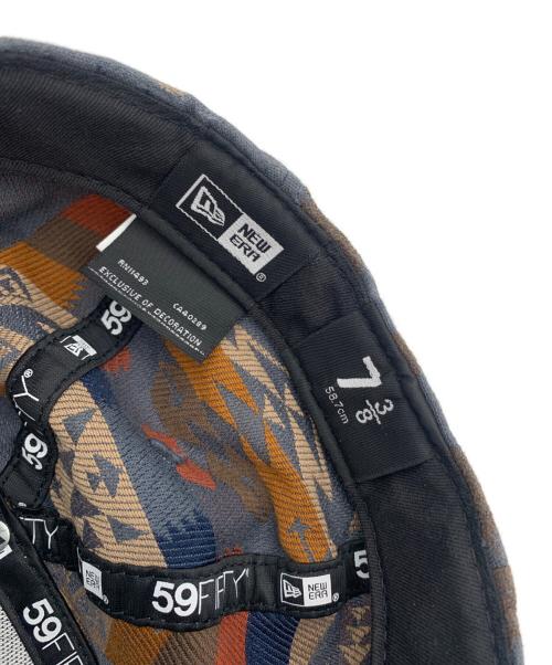 New Era（ニューエラ）New Era (ニューエラ) PENDLETON (ペンドルトン) キャップ ベージュ×ネイビー サイズ:7 3/8（58.7㎝）の古着・服飾アイテム