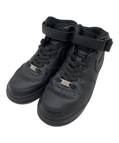 NIKE（ナイキ）NIKE (ナイキ) AIR FORCE 1 ’07 MID ブラック サイズ:23.5cmの古着・服飾アイテム