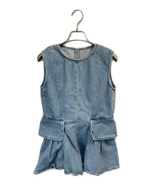 THE TOE（ザ・トゥー）THE TOE (ザ・トゥー) Pericles Peplum Top インディゴ サイズ:Sの古着・服飾アイテム