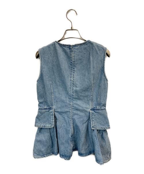 THE TOE（ザ・トゥー）THE TOE (ザ・トゥー) Pericles Peplum Top インディゴ サイズ:Sの古着・服飾アイテム
