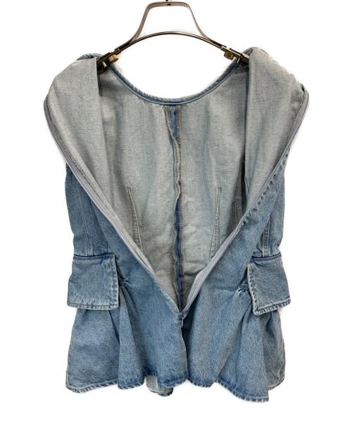 THE TOE（ザ・トゥー）THE TOE (ザ・トゥー) Pericles Peplum Top インディゴ サイズ:Sの古着・服飾アイテム