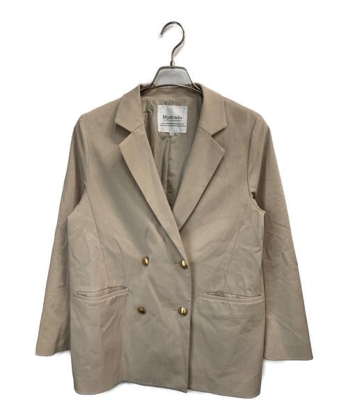 Mystrada（マイストラーダ）Mystrada (マイストラーダ) ダブルボタンテーラージャケット ベージュ サイズ:38の古着・服飾アイテム