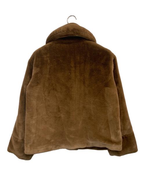FRAY ID（フレイ アイディー）FRAY ID (フレイ アイディー) ECOPEL (ECOPEL) ステンカラーファーコート ブラウン サイズ:1の古着・服飾アイテム