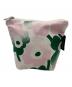 marimekko (マリメッコ) コスメティックバッグ ホワイト×グリーン：4000円