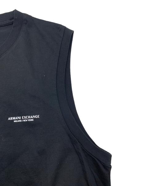 ARMANI EXCHANGE（アルマーニ エクスチェンジ）ARMANI EXCHANGE (アルマーニ エクスチェンジ) ノースリーブカットソー ブラック サイズ:Mの古着・服飾アイテム