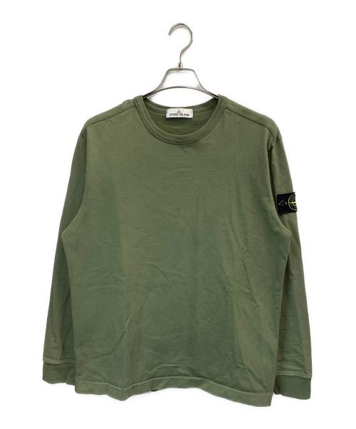 STONE ISLAND（ストーンアイランド）STONE ISLAND (ストーンアイランド) GAUZED COTTON JERSEY カーキ サイズ:Lの古着・服飾アイテム
