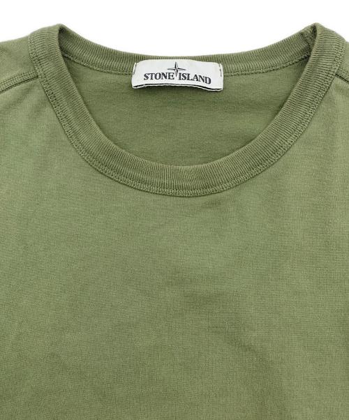 STONE ISLAND（ストーンアイランド）STONE ISLAND (ストーンアイランド) GAUZED COTTON JERSEY カーキ サイズ:Lの古着・服飾アイテム