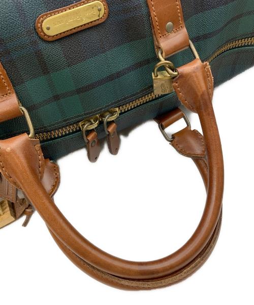 POLO RALPH LAUREN（ポロ・ラルフローレン）POLO RALPH LAUREN (ポロ・ラルフローレン) ボストンバッグ ブラウン×グリーンの古着・服飾アイテム