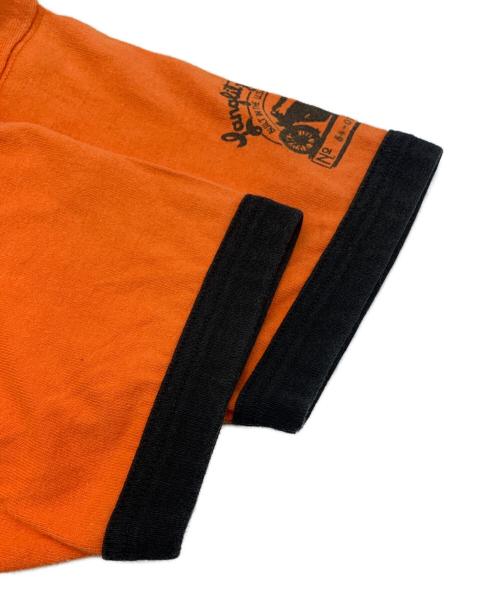Langlitz Leathers（ラングリッツレザー）Langlitz Leathers (ラングリッツレザー) リンガーTシャツ オレンジ サイズ:記載なしの古着・服飾アイテム