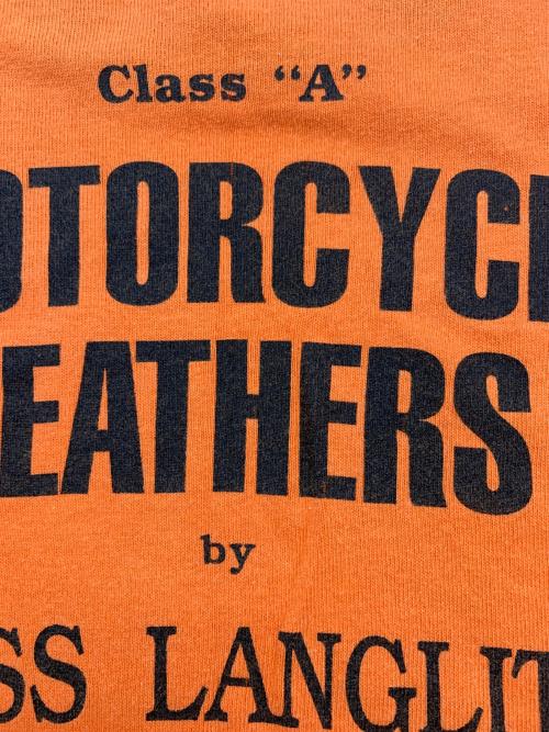 Langlitz Leathers（ラングリッツレザー）Langlitz Leathers (ラングリッツレザー) リンガーTシャツ オレンジ サイズ:記載なしの古着・服飾アイテム