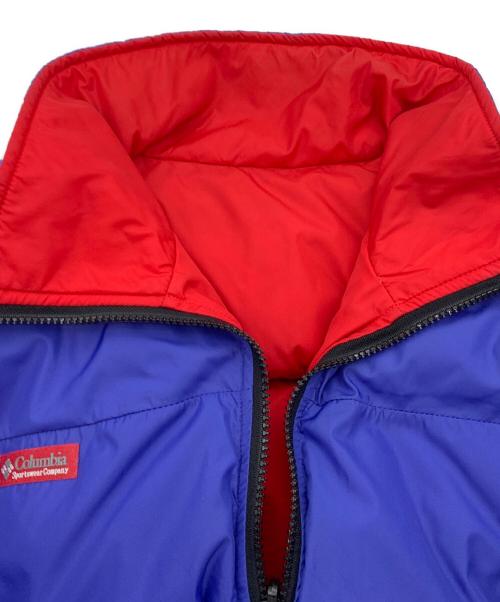 Columbia（コロンビア）Columbia (コロンビア) リバーシブルダウンジャケット ネイビー サイズ:Lの古着・服飾アイテム