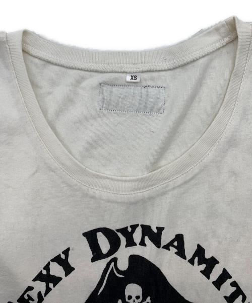 SEXY DYNAMITE LONDON（セクシーダイナマイトロンドン）SEXY DYNAMITE LONDON (セクシーダイナマイトロンドン) ロングスリーブTシャツ ホワイト×ブラック サイズ:XSの古着・服飾アイテム