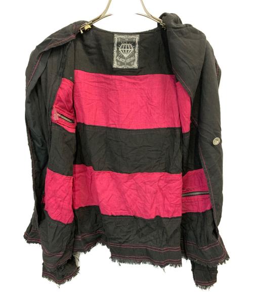 ALGONQUINS（アルゴンキン）ALGONQUINS (アルゴンキン) ジップパーカー ブラック×ピンク サイズ:Fの古着・服飾アイテム