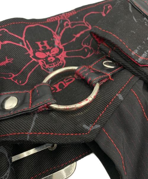h.NAOTO&HN+nois（エイチナオト）h.NAOTO&HN+nois (エイチナオト) ベルト ブラック×レッドの古着・服飾アイテム