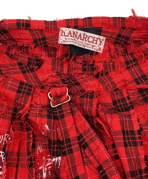 h.ANARCHY（エイチアナーキ）h.ANARCHY (エイチアナーキ) ミニスカート レッド サイズ:記載なしの古着・服飾アイテム