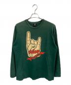 stussyステューシー）の古着「長袖カットソー」｜グリーン