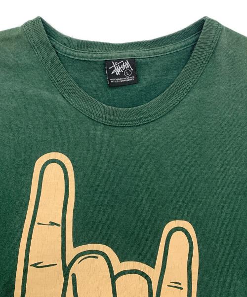 stussy（ステューシー）stussy (ステューシー) 長袖カットソー グリーン サイズ:Lの古着・服飾アイテム