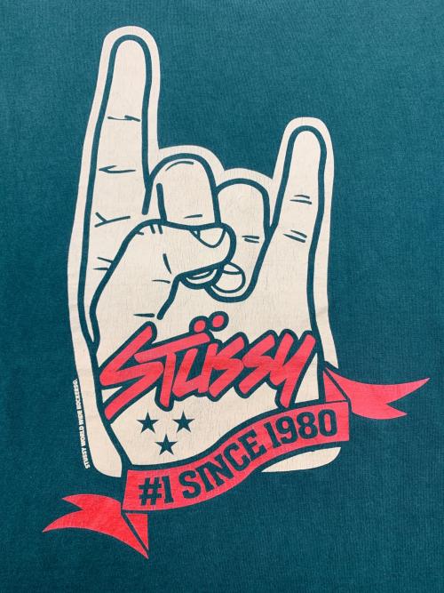 stussy（ステューシー）stussy (ステューシー) 長袖カットソー グリーン サイズ:Lの古着・服飾アイテム