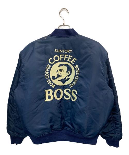 SUNTORY BOSS（サントリーボス）SUNTORY BOSS (サントリーボス) MA-1ジャケット ネイビー サイズ:記載なしの古着・服飾アイテム