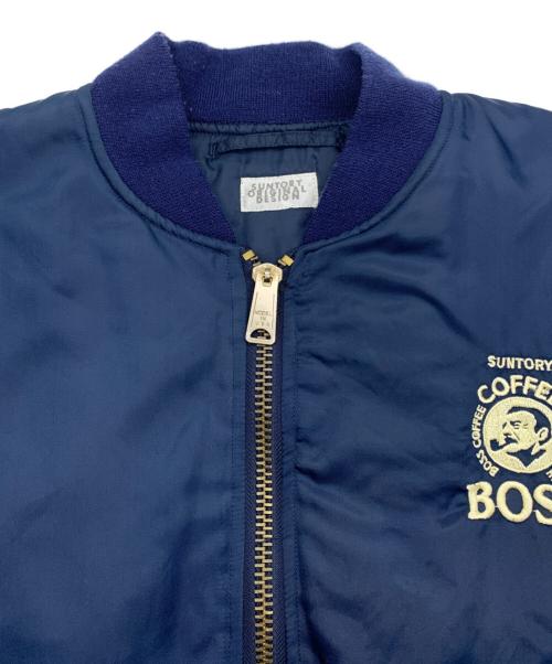 SUNTORY BOSS（サントリーボス）SUNTORY BOSS (サントリーボス) MA-1ジャケット ネイビー サイズ:記載なしの古着・服飾アイテム
