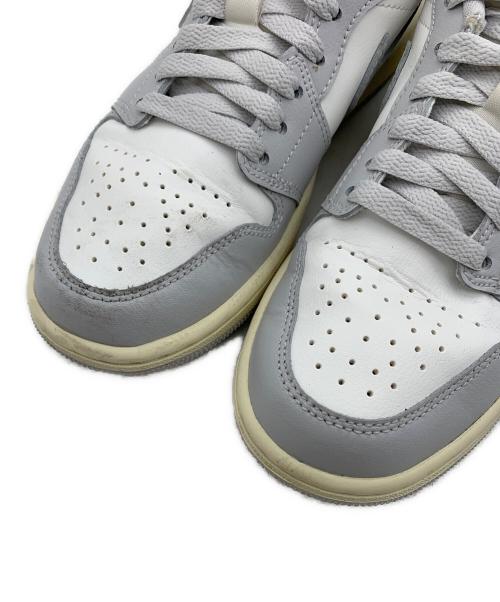 NIKE（ナイキ）NIKE (ナイキ) WMNS AIR JORDAN 1 LOW ホワイト×グレー サイズ:23.5cmの古着・服飾アイテム