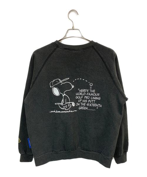 SEQUENZ（シークエンズ）SEQUENZ (シークエンズ) PEANUTS (ピーナッツ) クルーネックスウェット ブラック サイズ:Mの古着・服飾アイテム
