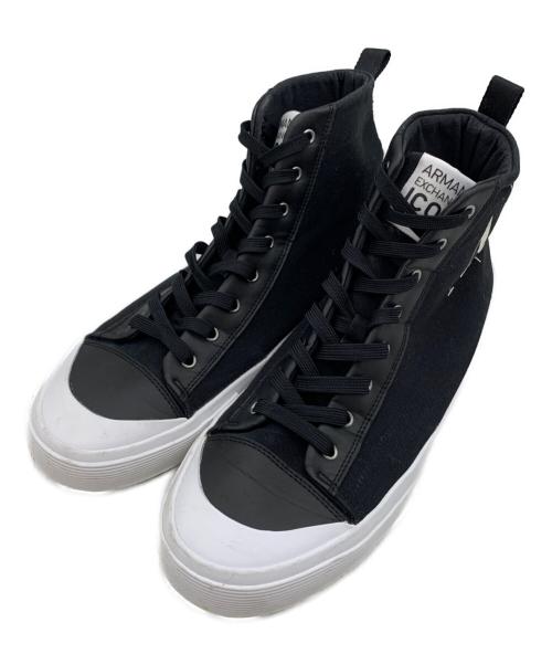 ARMANI EXCHANGE（アルマーニ エクスチェンジ）ARMANI EXCHANGE (アルマーニ エクスチェンジ) ハイカットスニーカー ブラック サイズ:US10の古着・服飾アイテム