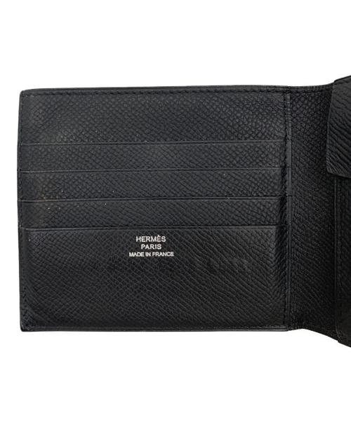 HERMES（エルメス）HERMES (エルメス) エプソン 2つ折り財布 ブラックの古着・服飾アイテム