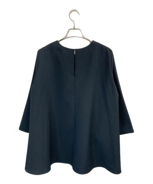 Spick and Span（スピック＆スパン）Spick and Span (スピック＆スパン) ドライダブルクロスフレアブラウス ネイビー サイズ:38の古着・服飾アイテム
